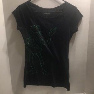 MUPPETS BRAND LIGHTWEIGHT TEE KERMIT THE FROG GRAPHIC FRONT SIZE L